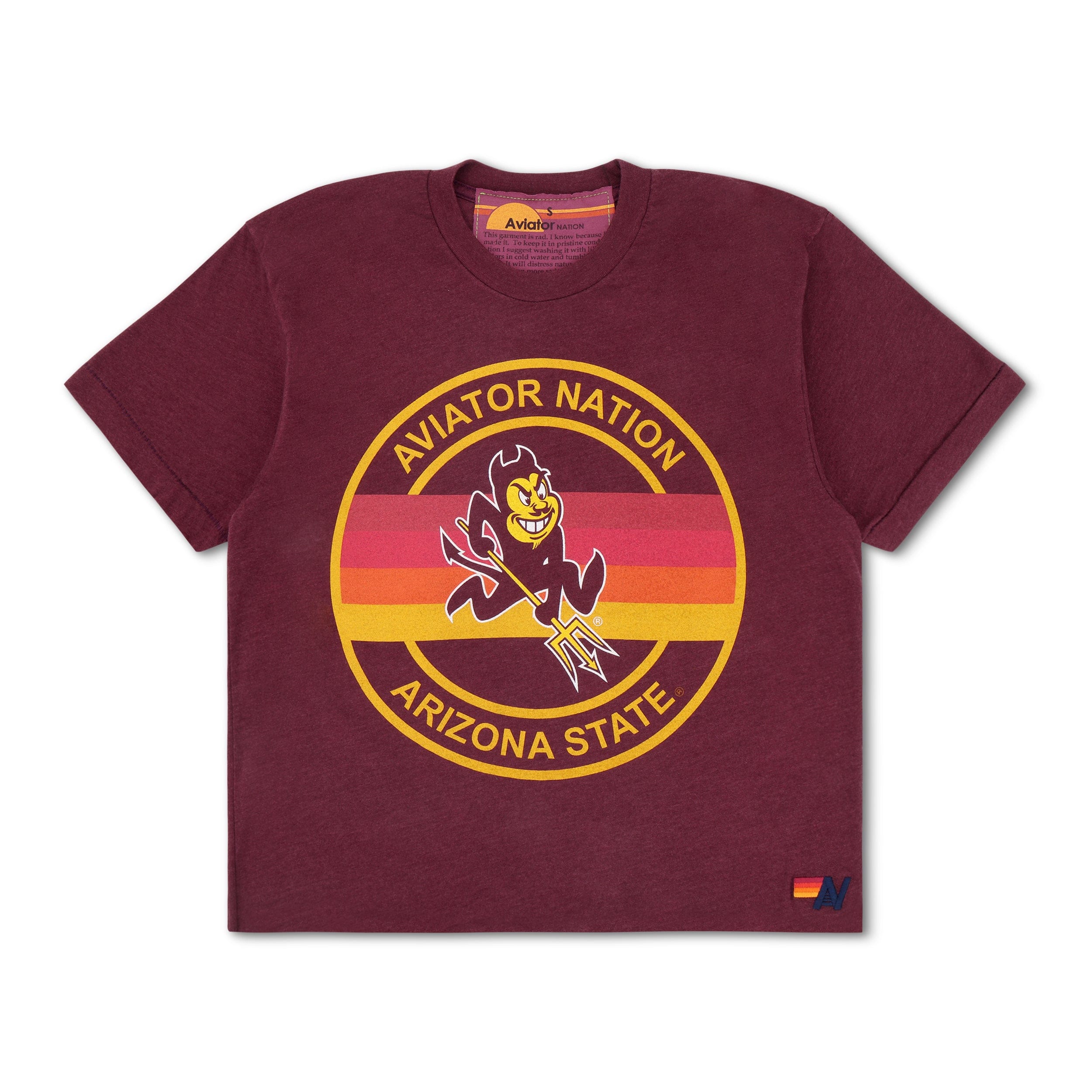 ASU BOLT BOYFRIEND TEE - MAROON - Image 3