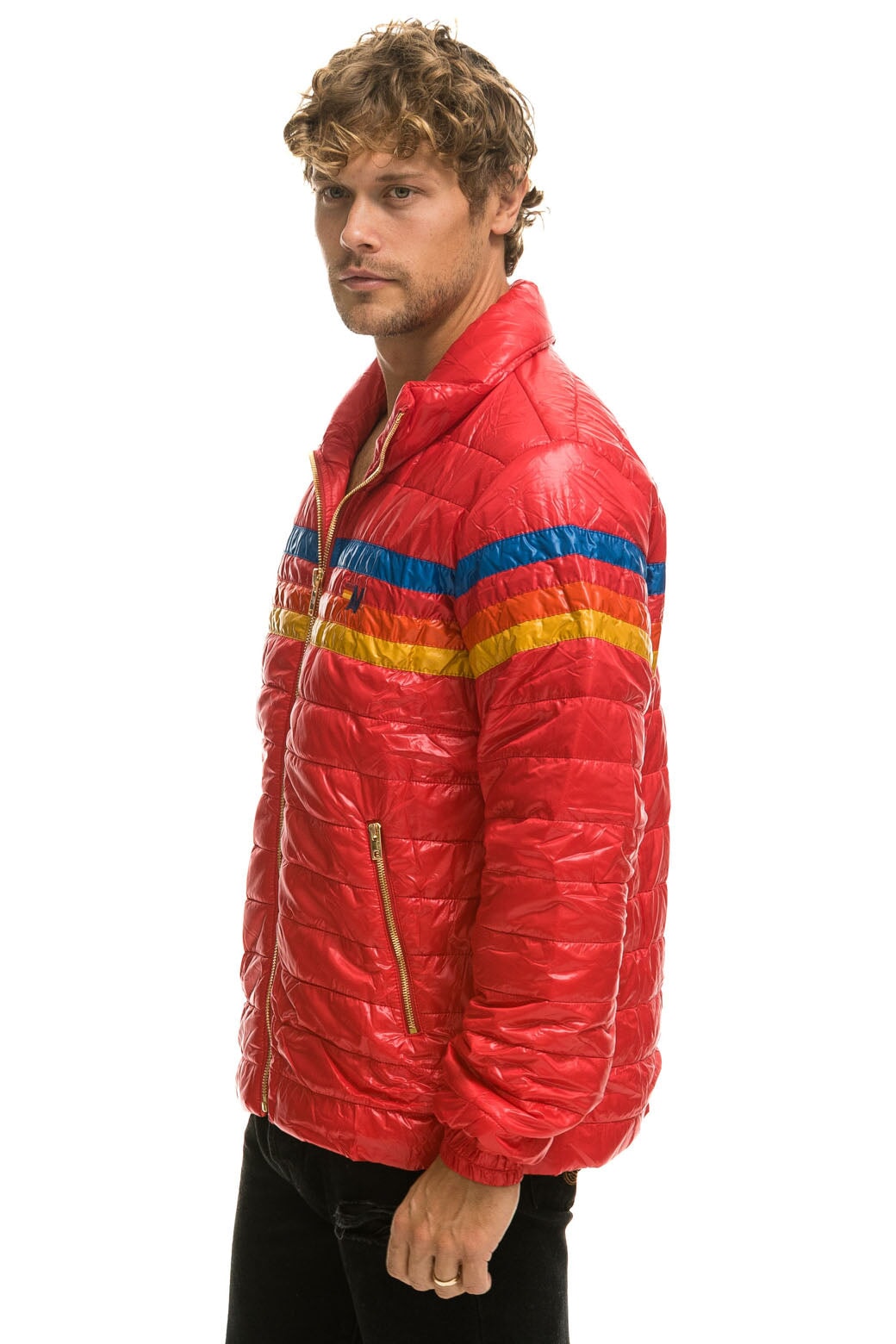 4 STRIPE TRAVELER JACKET - GLOSSY CHERRY - Image 4