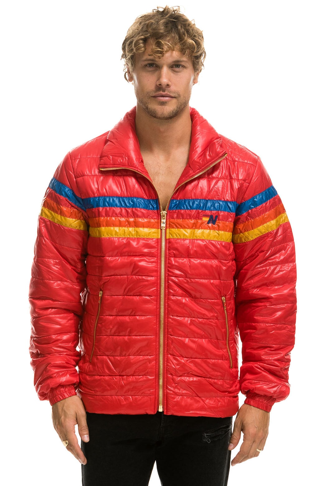 4 STRIPE TRAVELER JACKET - GLOSSY CHERRY - Image 3