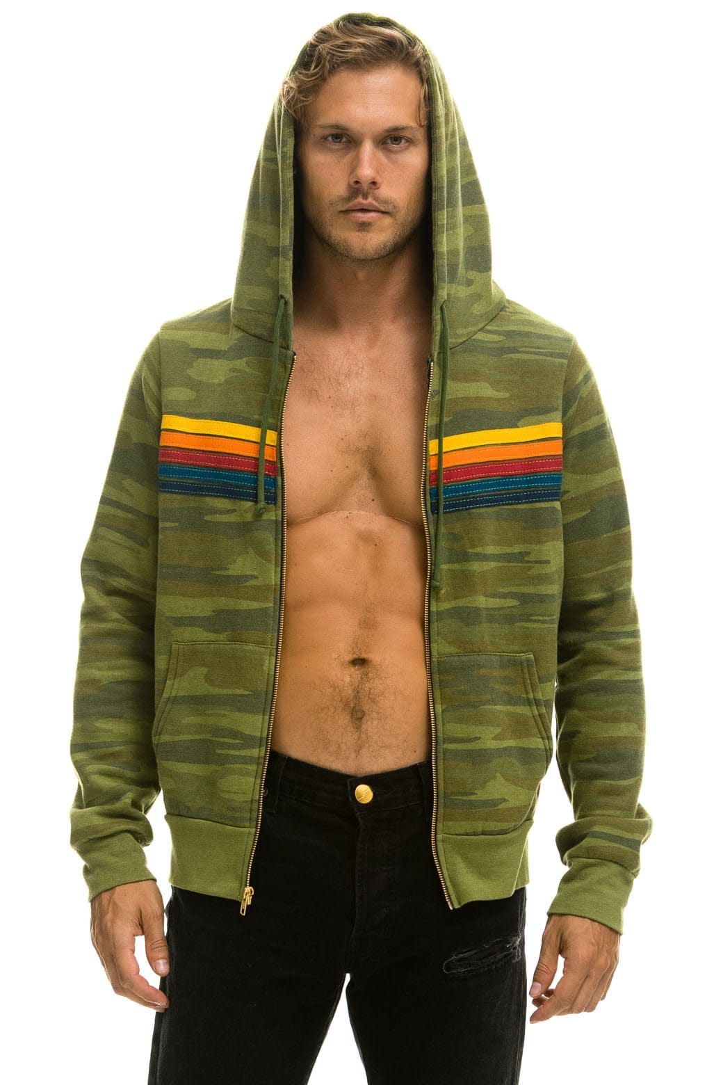 5 STRIPE HOODIE - CAMO - Image 8