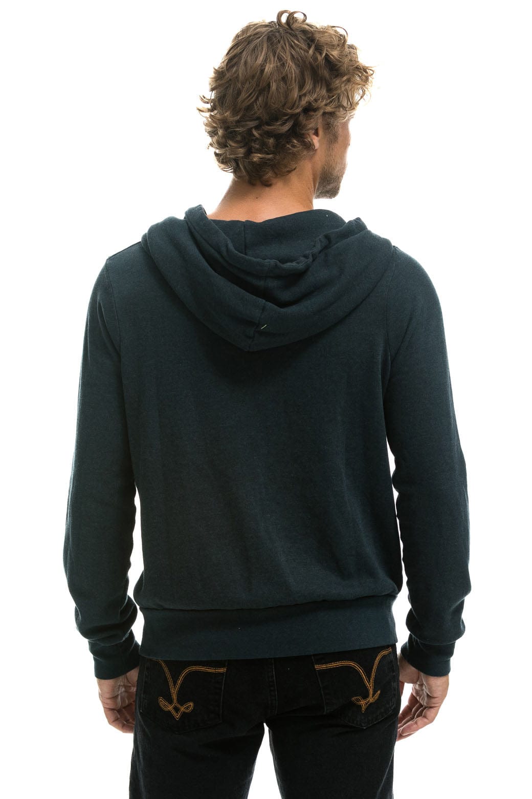 5 STRIPE HOODIE - CHARCOAL // BLUE - Image 8
