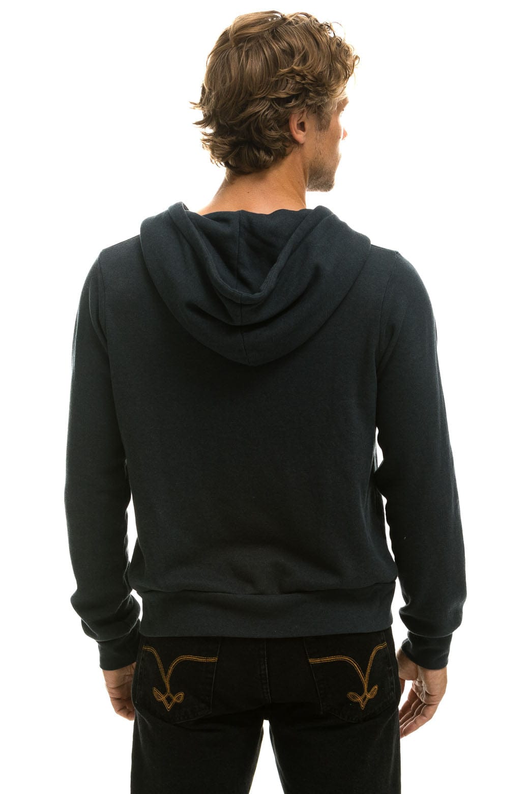 5 STRIPE HOODIE - CHARCOAL // GREY STRIPES - Image 6
