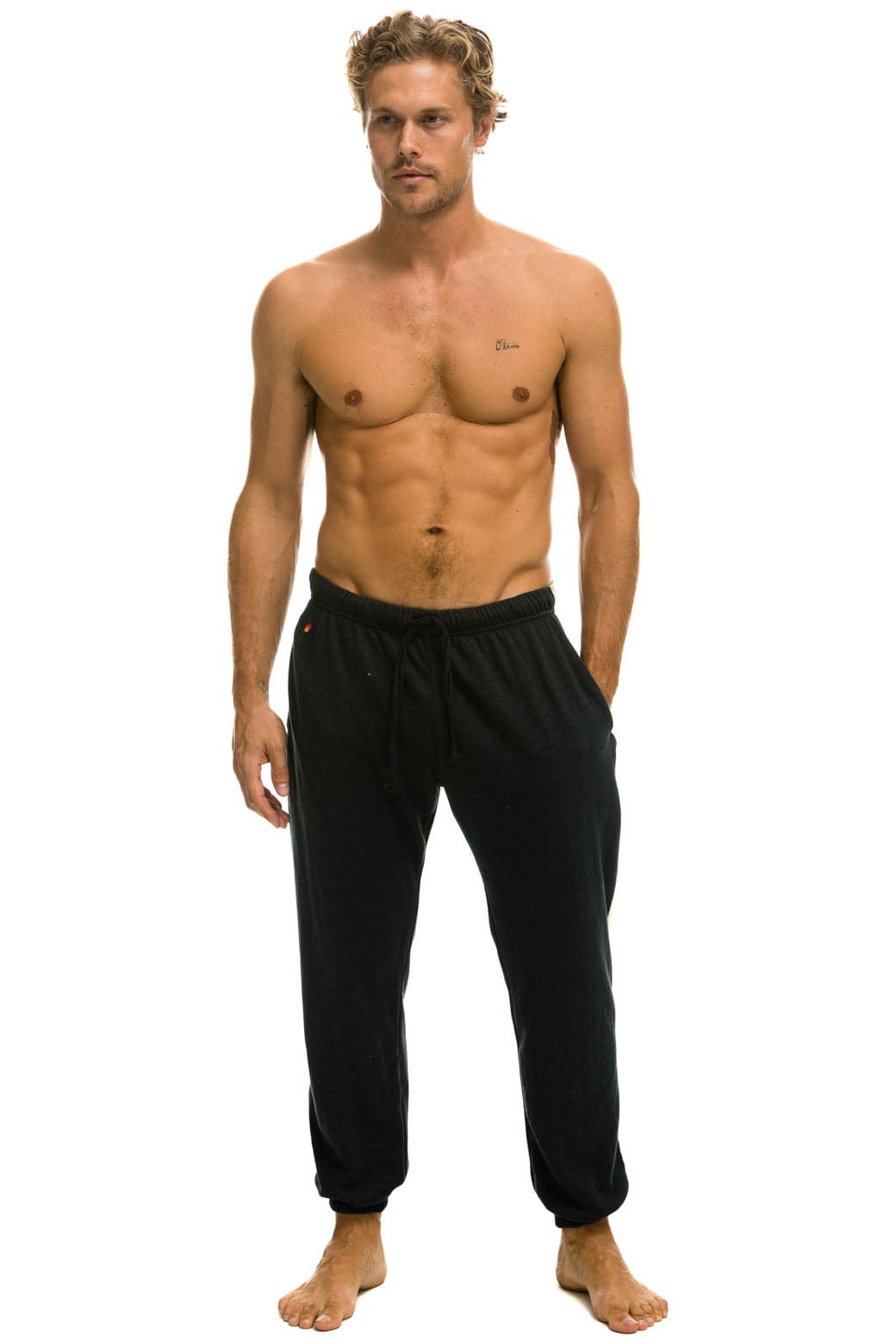 5 STRIPE SWEATPANTS - CHARCOAL // GREY - Image 4