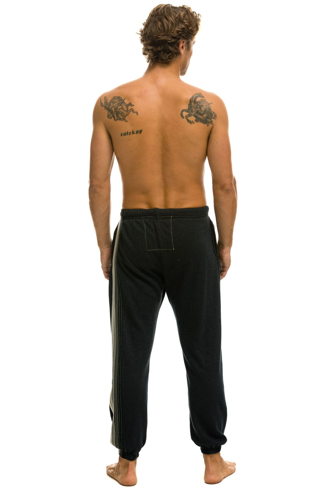 5 STRIPE SWEATPANTS - CHARCOAL // GREY - Image 3