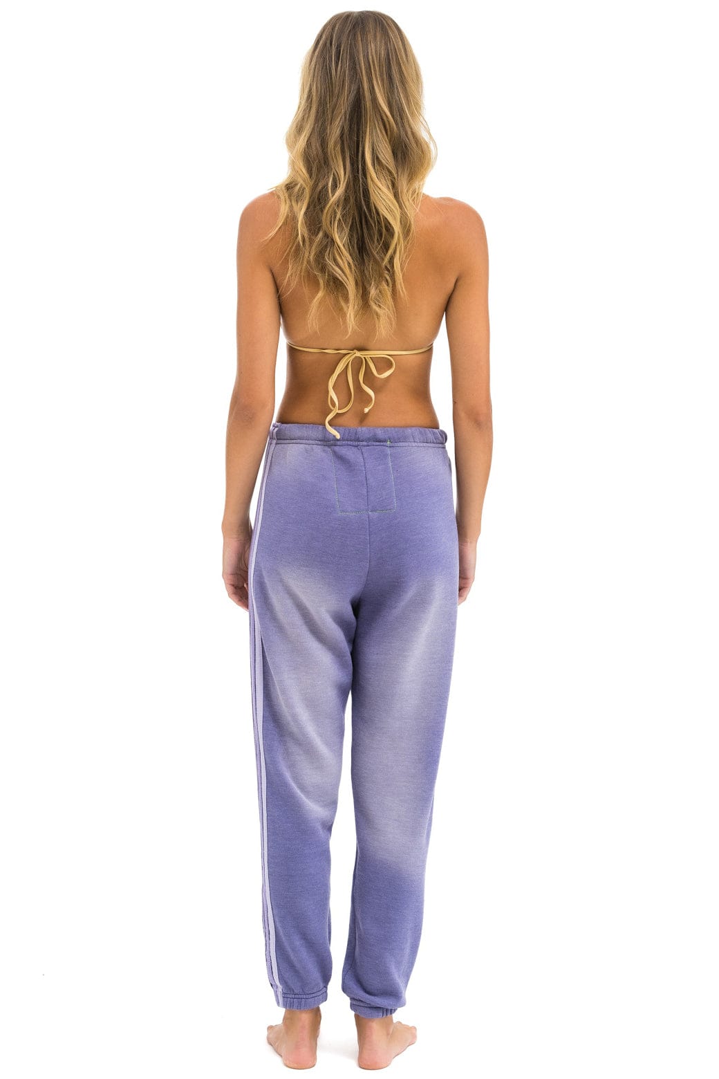 5 STRIPE SWEATPANTS - FADED GRAPE - Image 4