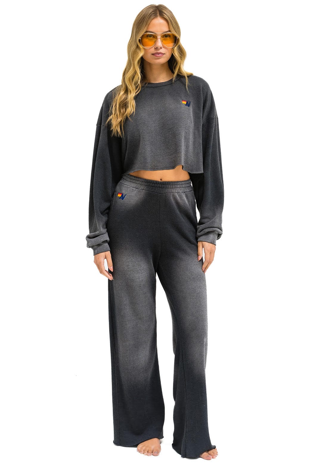 ESSENTIAL CROPPED CREW SWEATSHIRT RELAXED - FADED SMOKE - Image 5