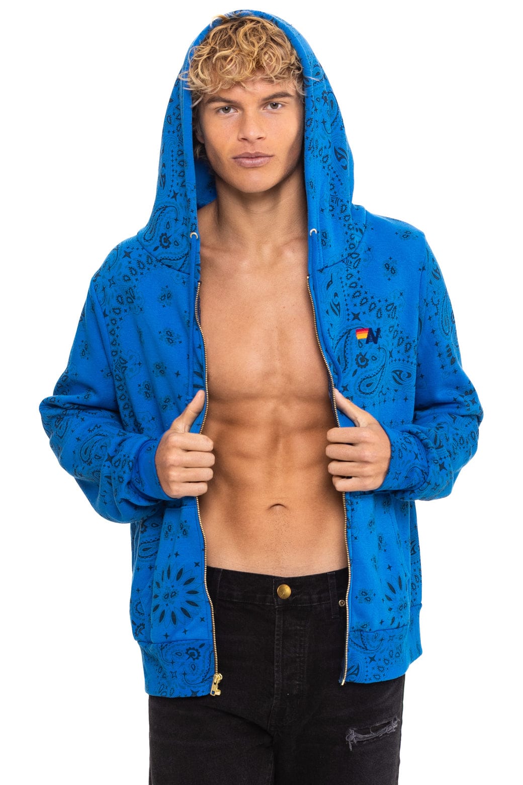 BANDANA ZIP HOODIE - ADVENTURE BLUE - Image 2