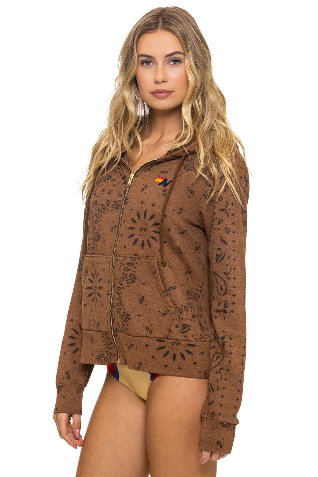 BANDANA ZIP HOODIE - CINNAMON - Image 3