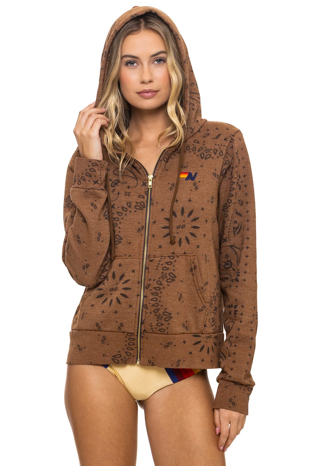 BANDANA ZIP HOODIE - CINNAMON - Image 5