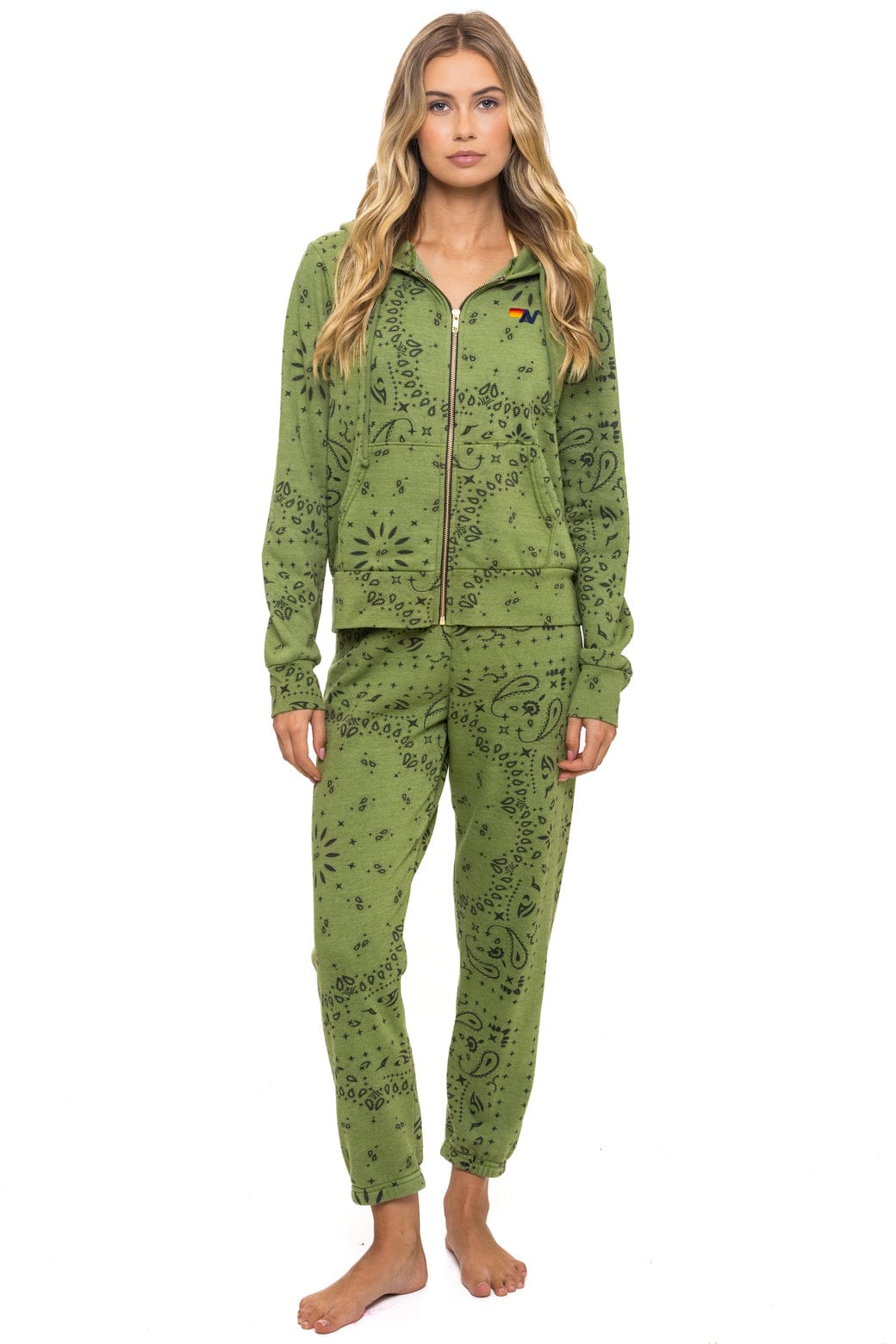 BANDANA ZIP HOODIE - JUNGLE GREEN - Image 11