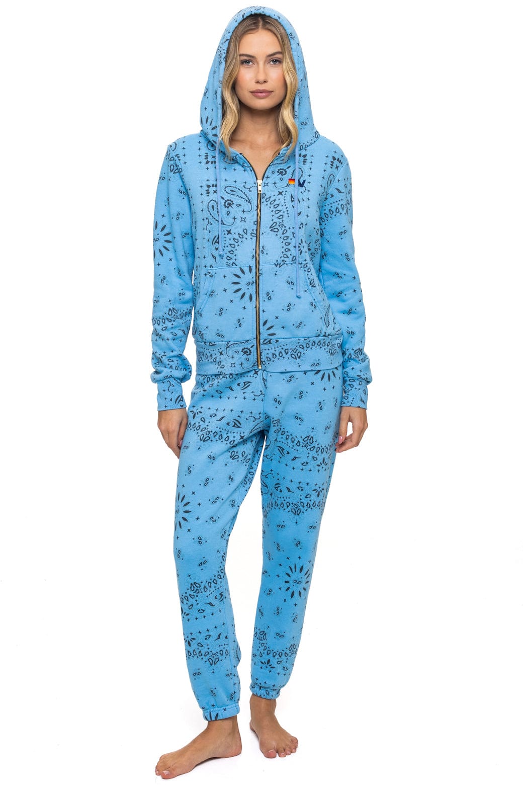 BANDANA ZIP HOODIE - SKY - Image 10