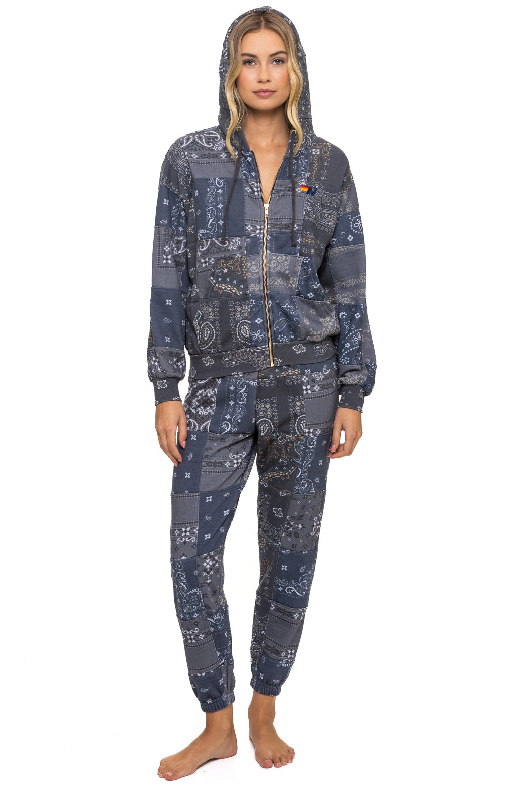 BANDANA QUILTED SWEATPANTS - CHARCOAL - Image 2