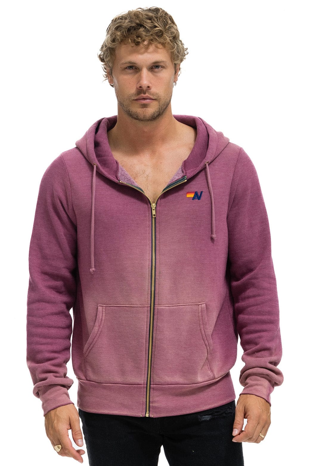 ESSENTIAL ZIP HOODIE - FADED BERRY - Image 4