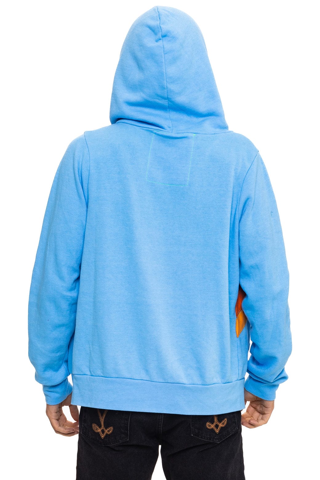 MOUNTAIN STITCH CHEVRON 4 ZIP HOODIE - SKY - Image 11
