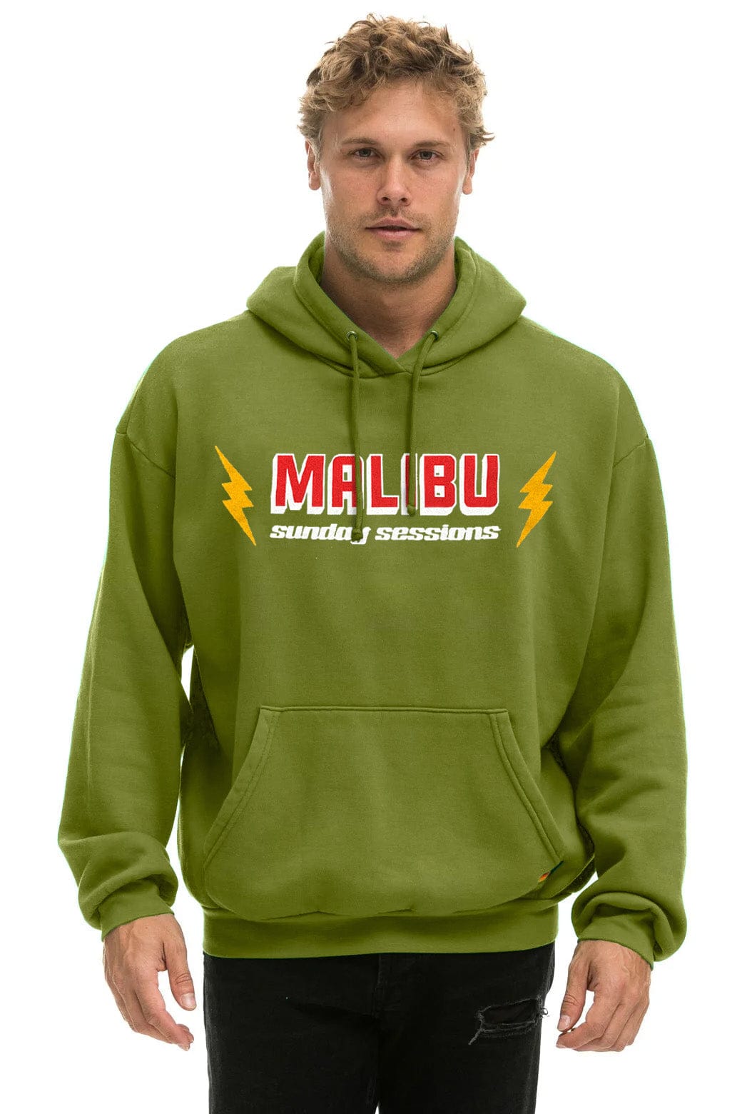 DREAMLAND MALIBU SUNDAY SESSIONS PULLOVER HOODIE RELAXED - JUNGLE GREEN - Image 3