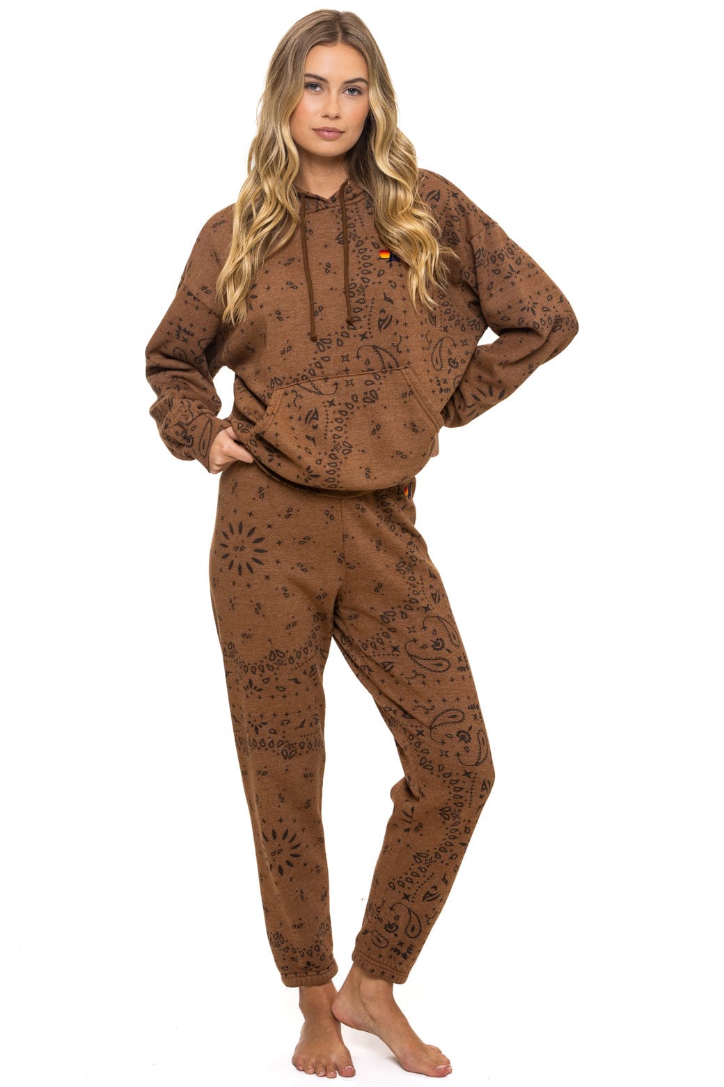 BANDANA RELAXED PULLOVER HOODIE - CINNAMON - Image 12