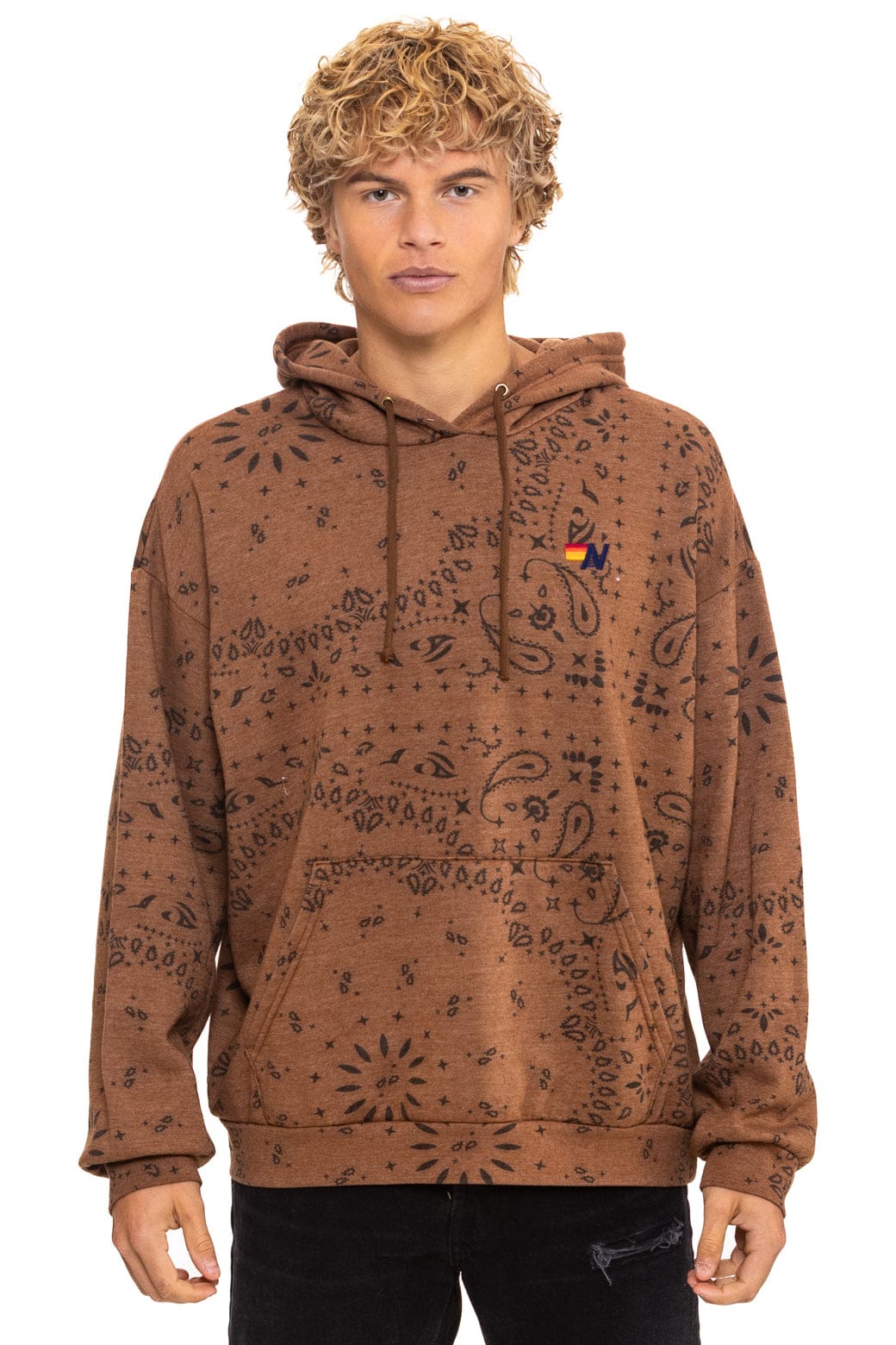 BANDANA RELAXED PULLOVER HOODIE - CINNAMON - Image 6