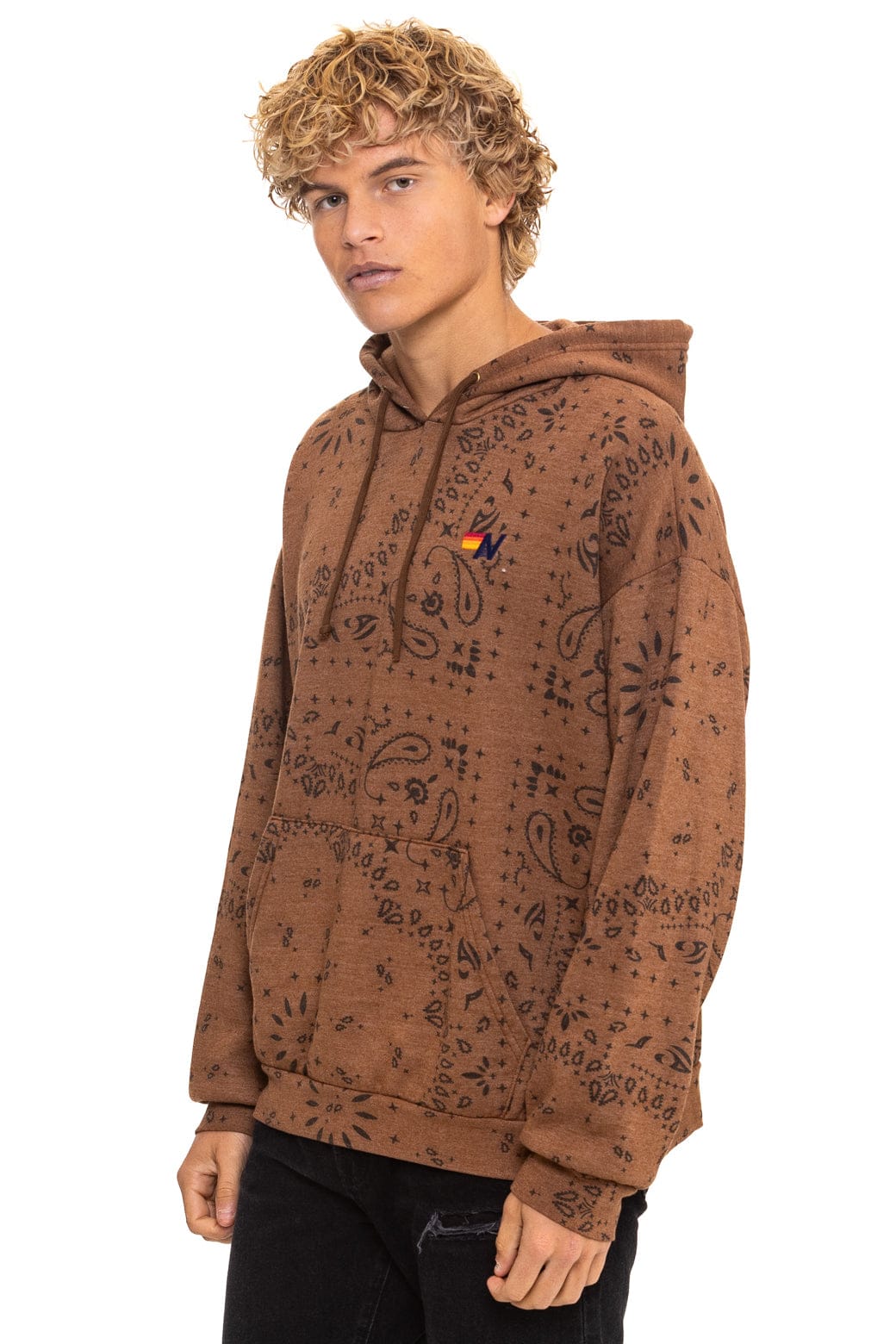 BANDANA RELAXED PULLOVER HOODIE - CINNAMON - Image 4