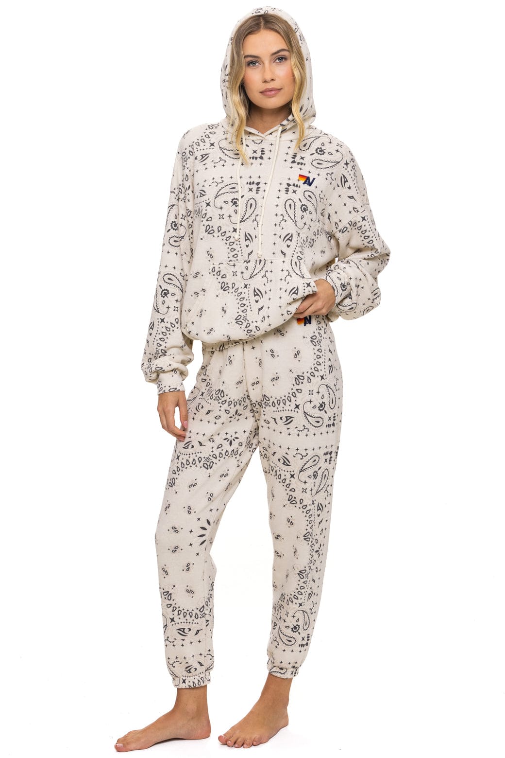 BANDANA RELAXED PULLOVER HOODIE - VINTAGE WHITE - Image 11