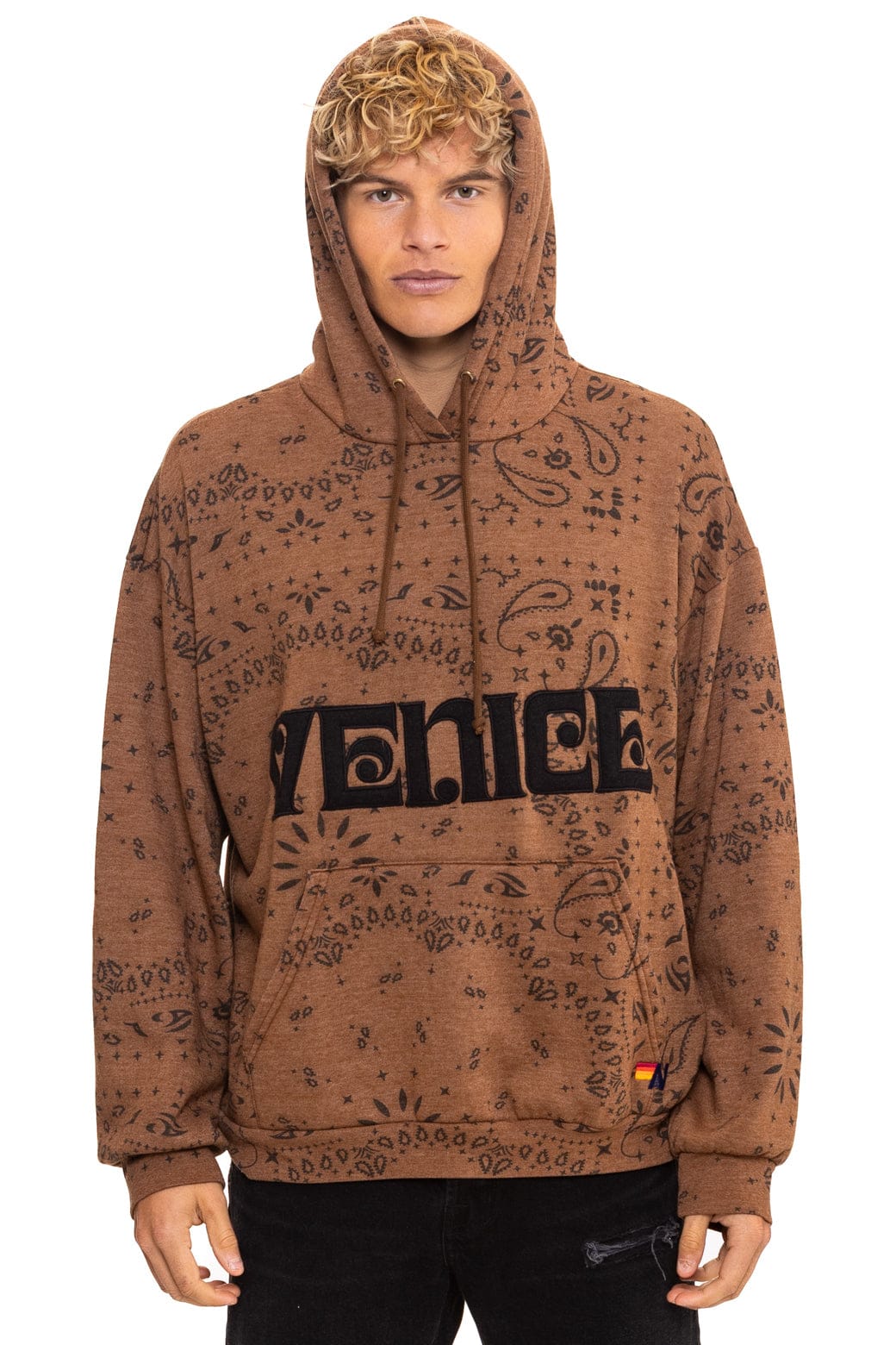 BANDANA VENICE RELAXED PULLOVER HOODIE - CINNAMON - Image 4