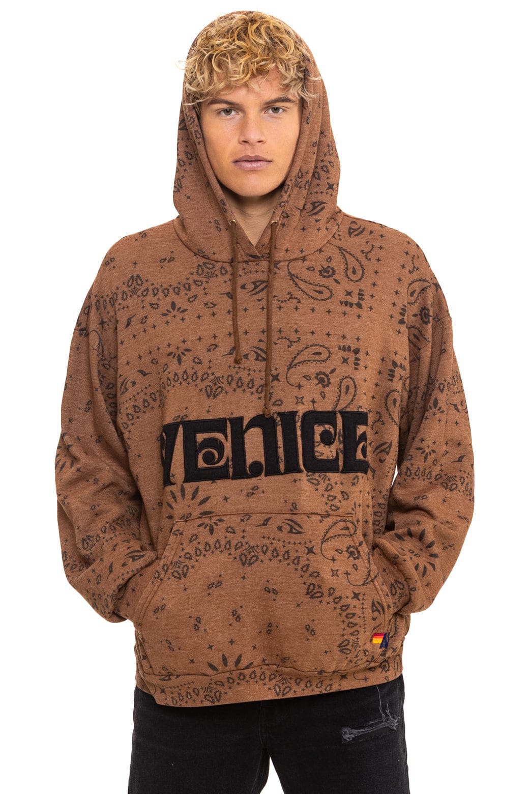 BANDANA VENICE RELAXED PULLOVER HOODIE - CINNAMON - Image 2