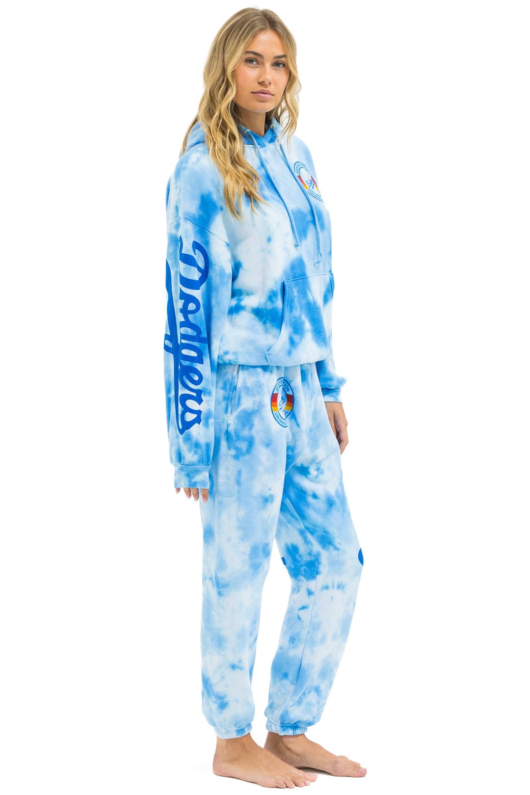 LOS ANGELES DODGERS HAND DYED SWEATPANTS - TIE DYE BLUE - Image 6