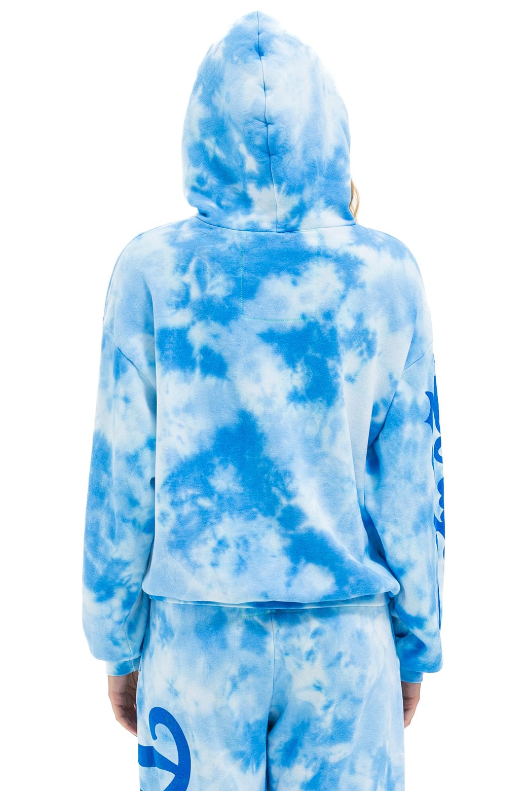 LOS ANGELES DODGERS HAND DYED RELAXED PULLOVER HOODIE - TIE DYE BLUE - Image 5