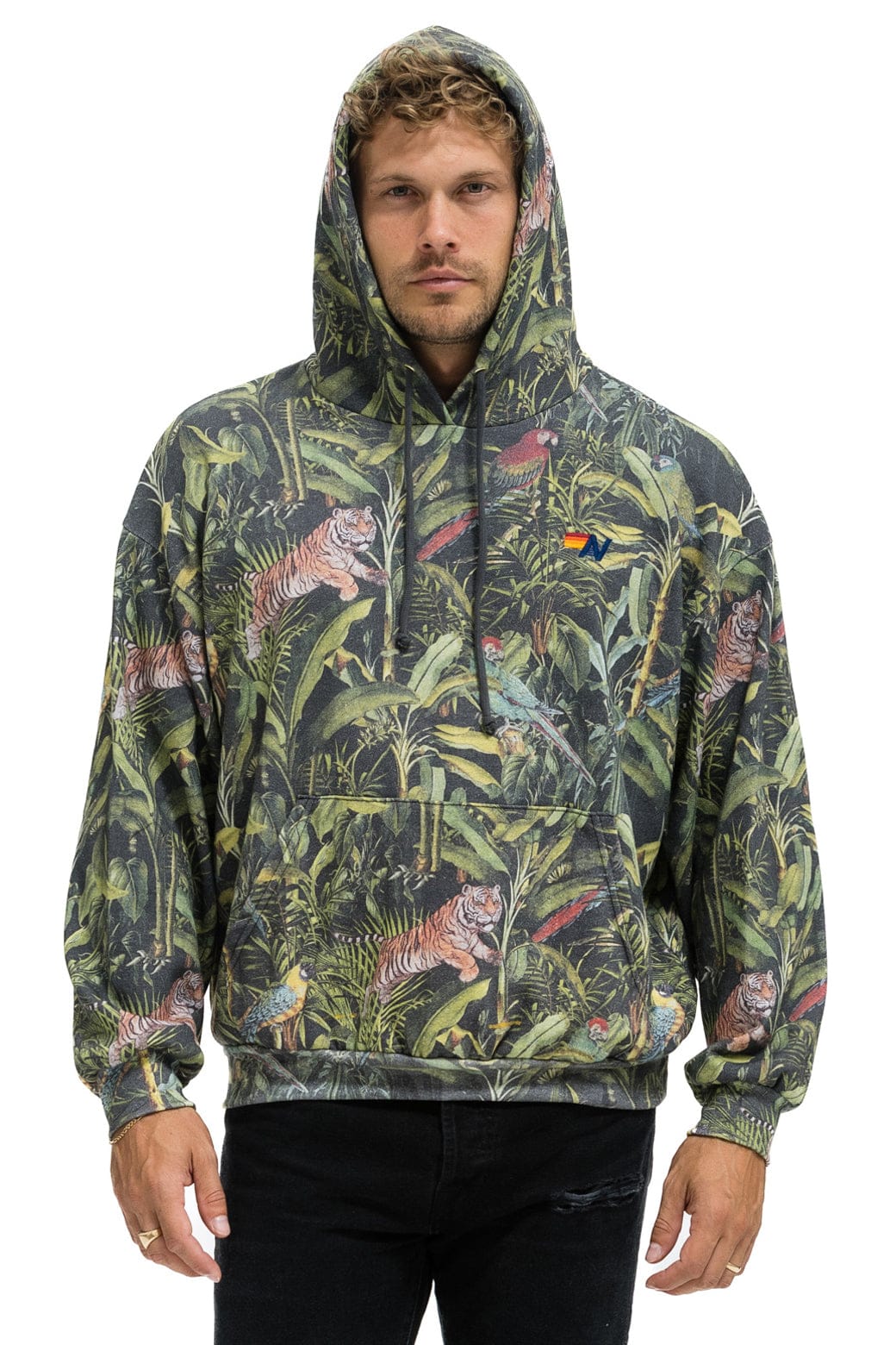 JUNGLE RELAXED PULLOVER HOODIE - VINTAGE CHARCOAL - Image 2