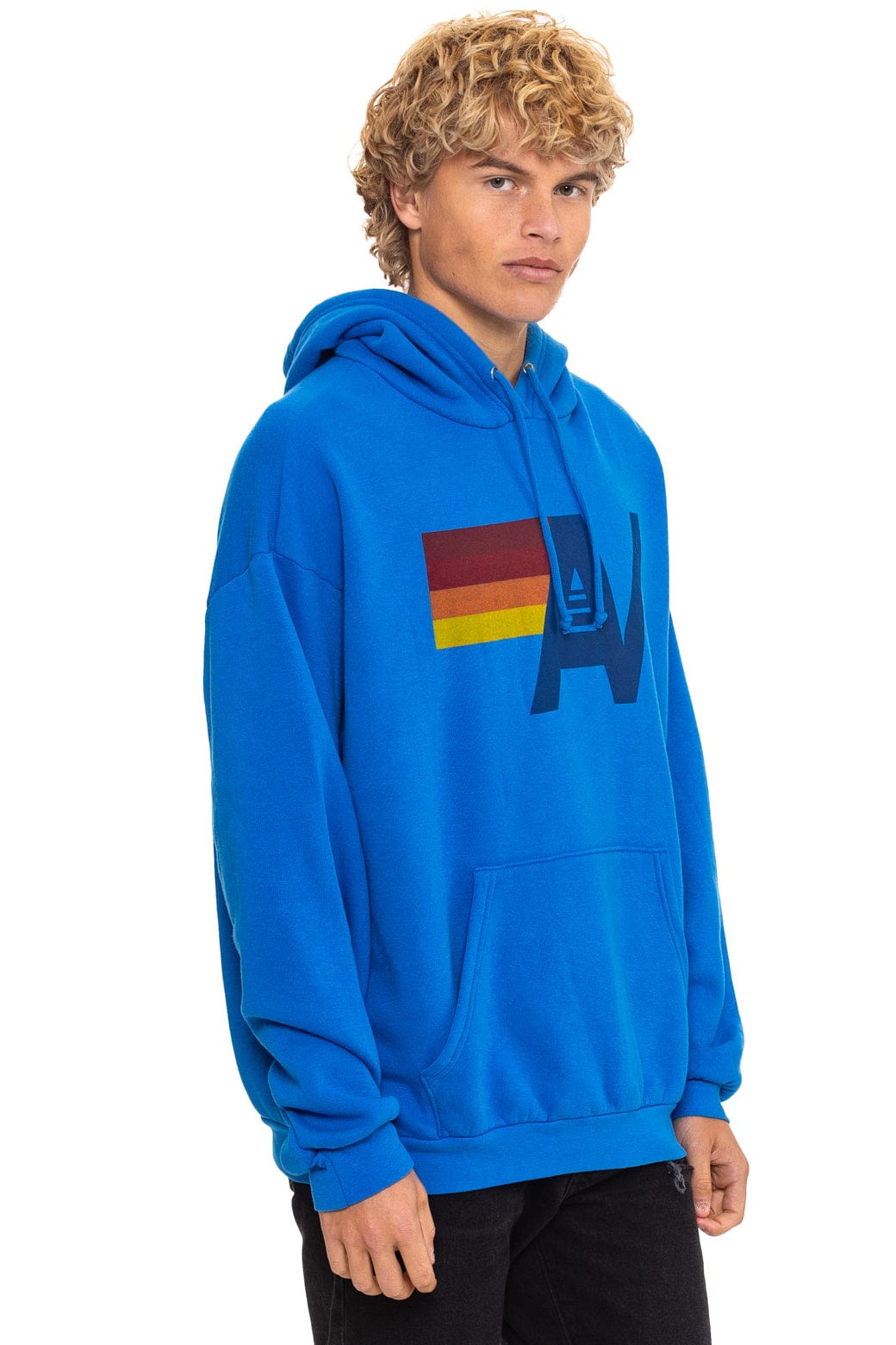 LOGO PULLOVER RELAXED HOODIE - ADVENTURE BLUE - Image 6