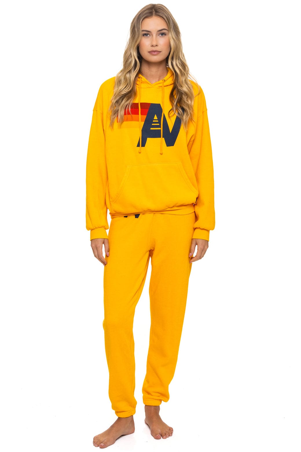 LOGO PULLOVER RELAXED HOODIE - GOLD - Image 12