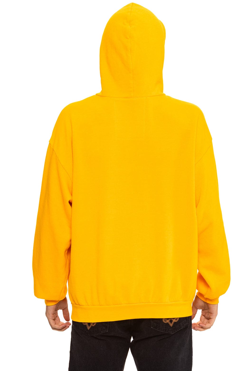 LOGO PULLOVER RELAXED HOODIE - GOLD - Image 10