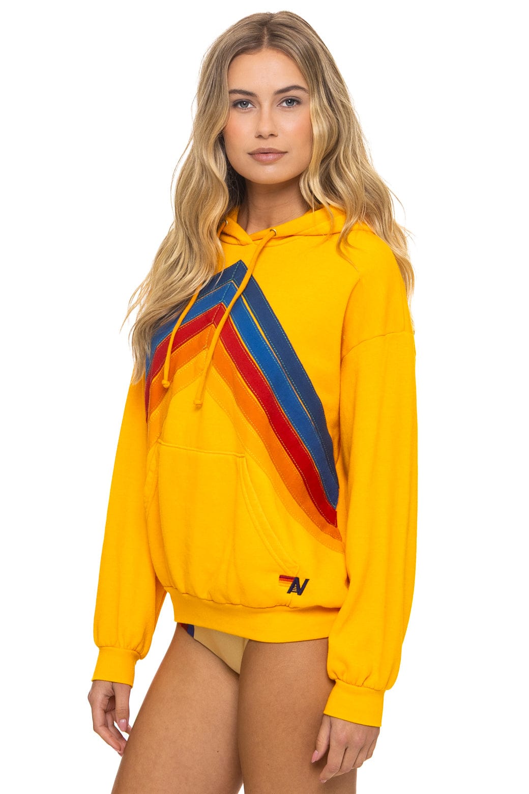 MOUNTAIN STITCH CHEVRON PULLOVER HOODIE RELAXED - GOLD - Image 4