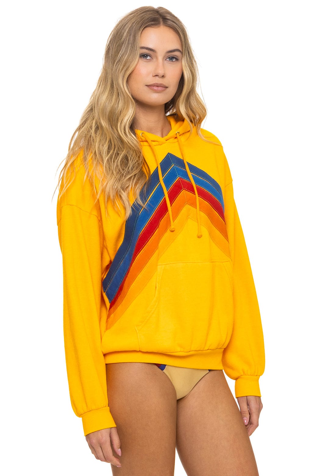 MOUNTAIN STITCH CHEVRON PULLOVER HOODIE RELAXED - GOLD - Image 8