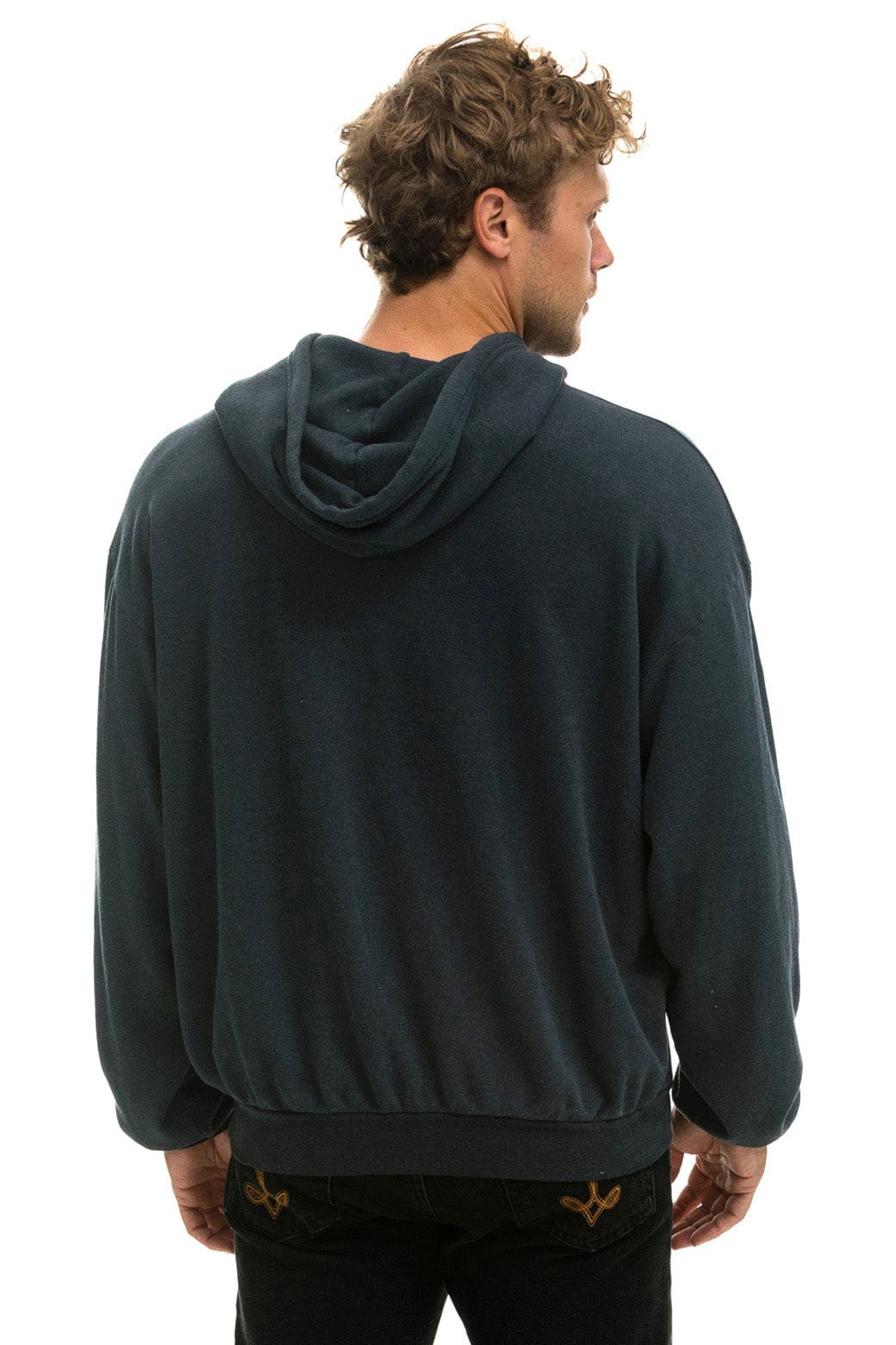 WAVE STRIPE 4 PULLOVER HOODIE RELAXED - CHARCOAL // CHARCOAL - Image 7