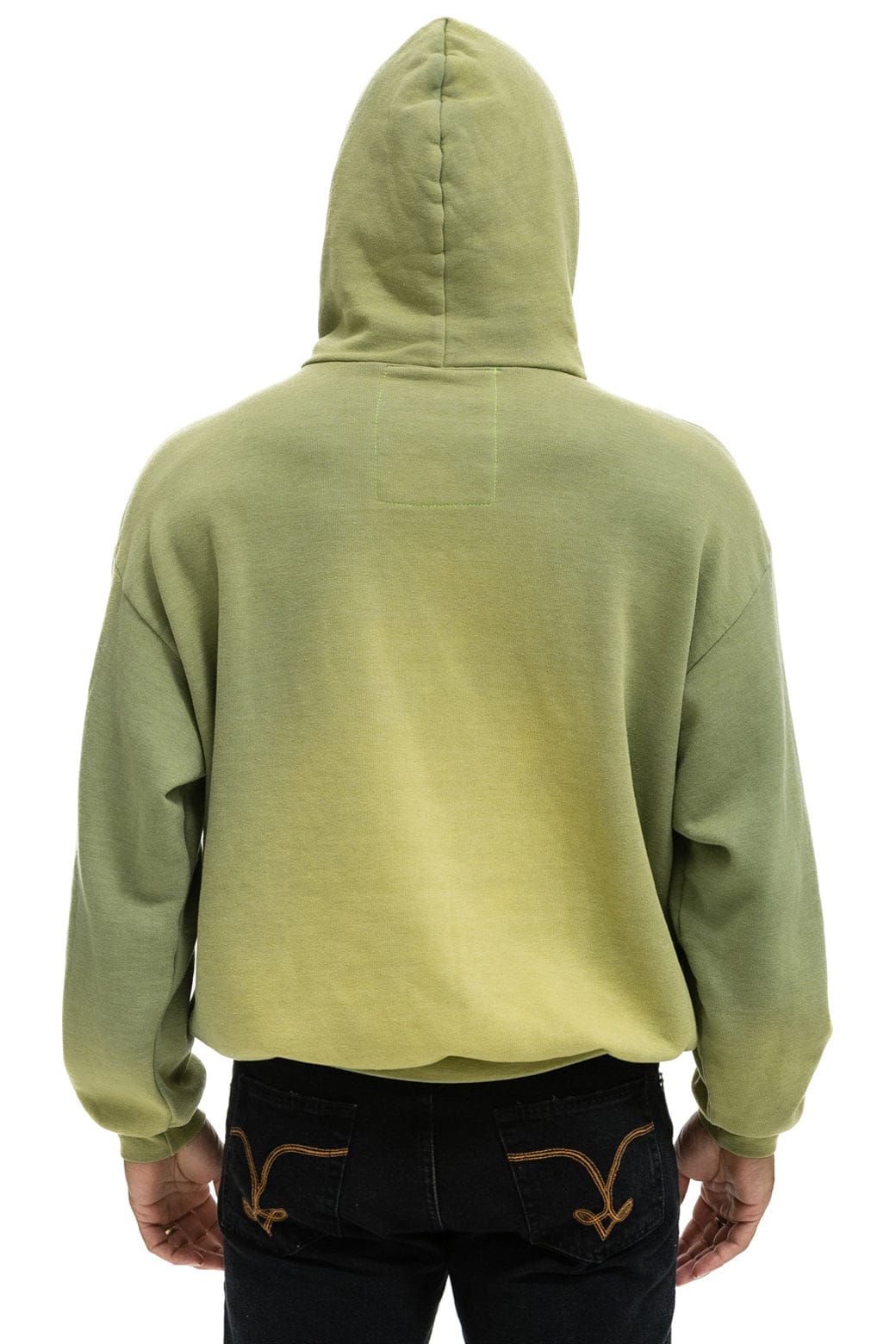 CALIFORNIA PALM PATCH PULLOVER RELAXED HOODIE - FADED ARMY - Image 10