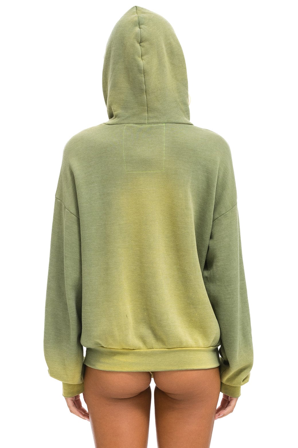 CALIFORNIA PALM PATCH PULLOVER RELAXED HOODIE - FADED ARMY - Image 9