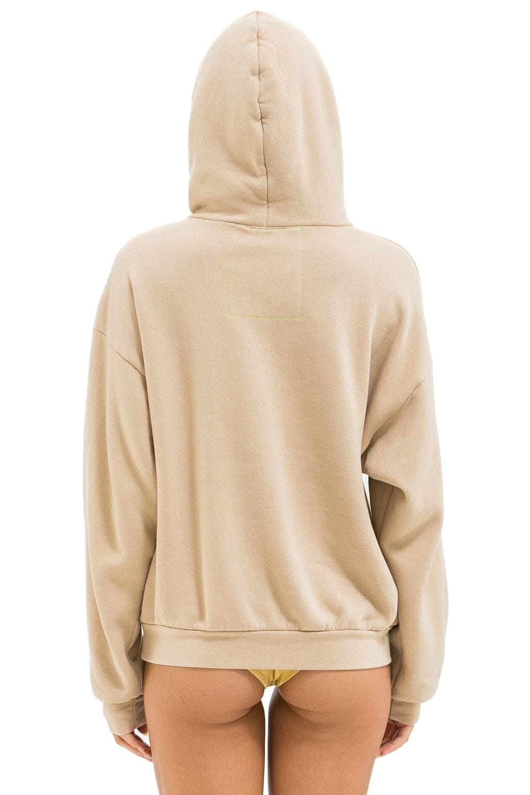 WAVE STRIPE 4 PULLOVER HOODIE RELAXED - SAND // PINK - Image 5