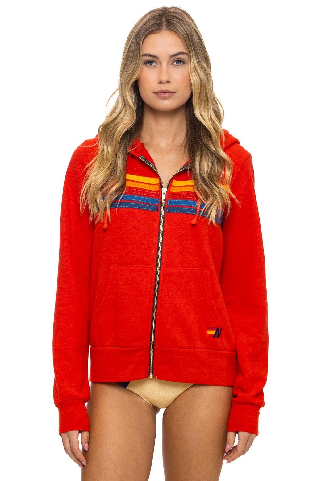 5 STRIPE HOODIE - RED - Image 5
