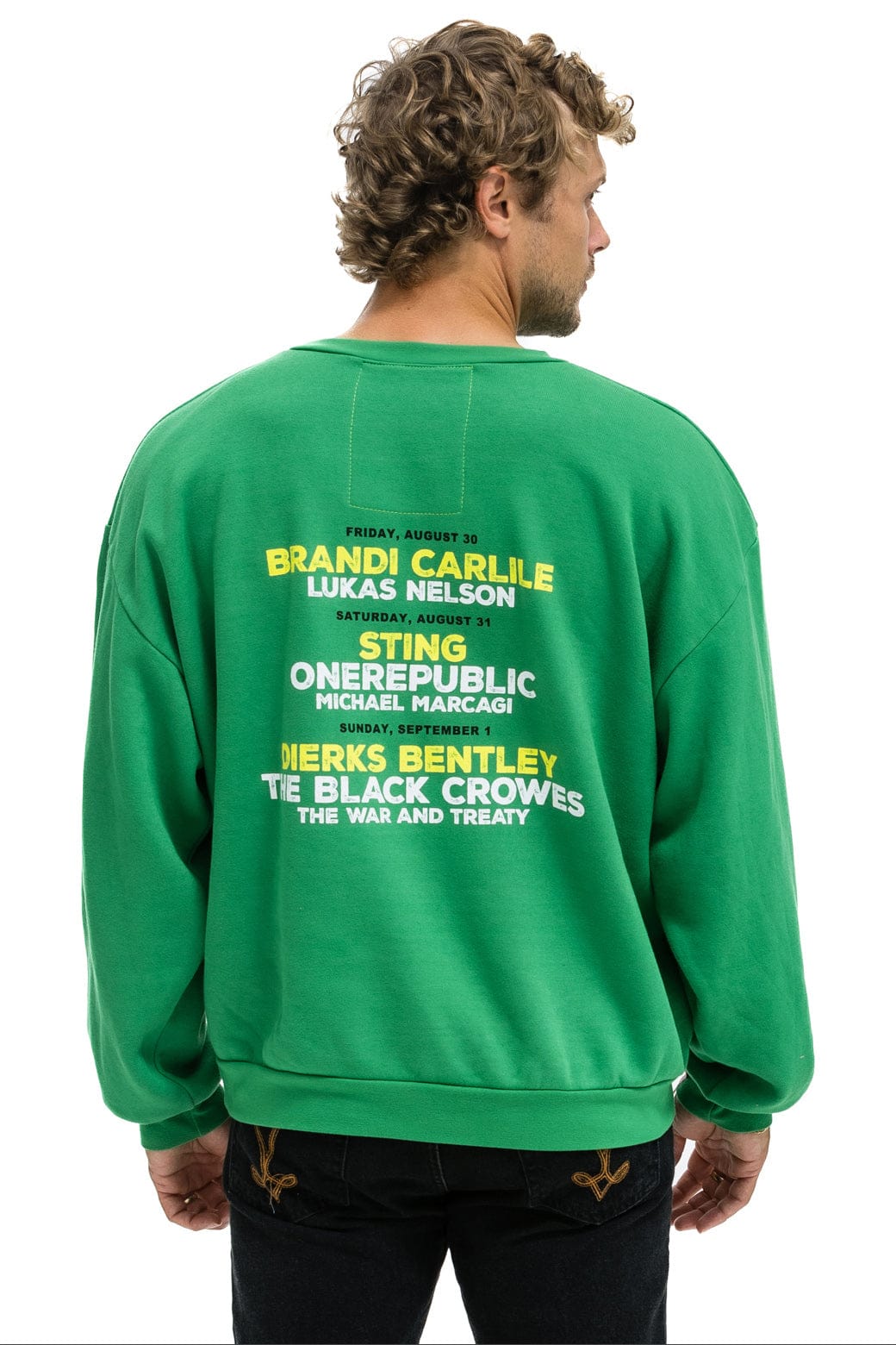JAZZ ASPEN SNOWMASS 2024 CREW SWEATSHIRT RELAXED - KELLY GREEN - Image 2