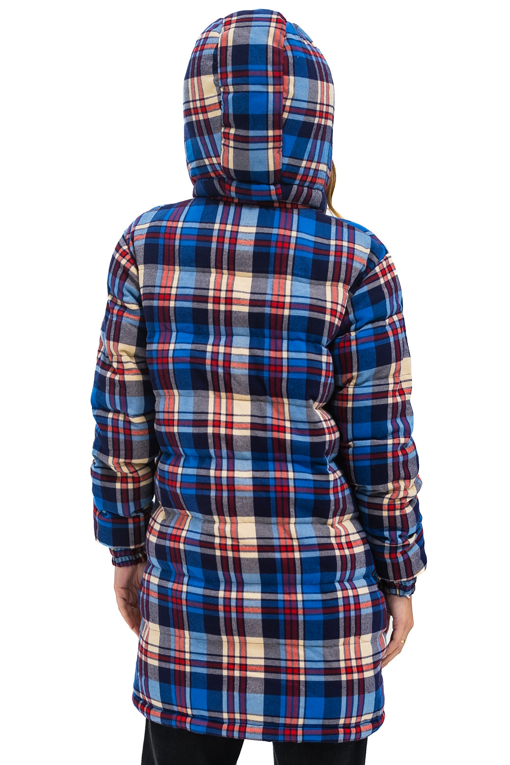 PLAID UNISEX LONG TREKKER JACKET - PATRIOT PLAID - Image 5