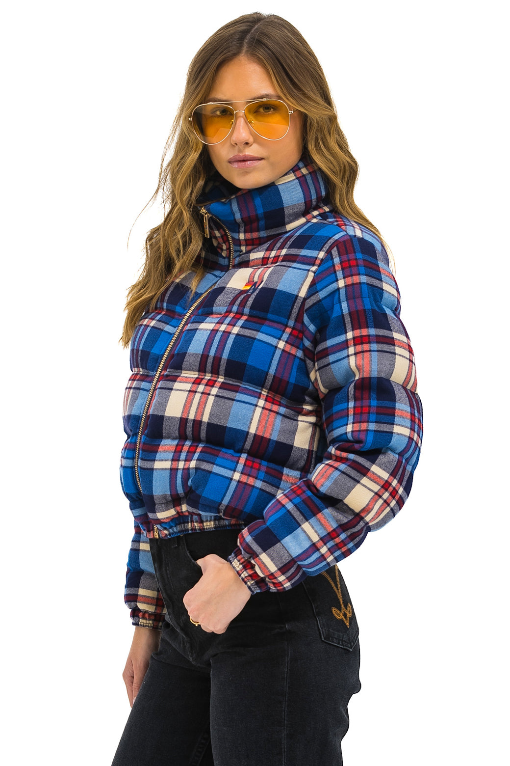 APRES PLAID PUFFER JACKET - PATRIOT PLAID - Image 4