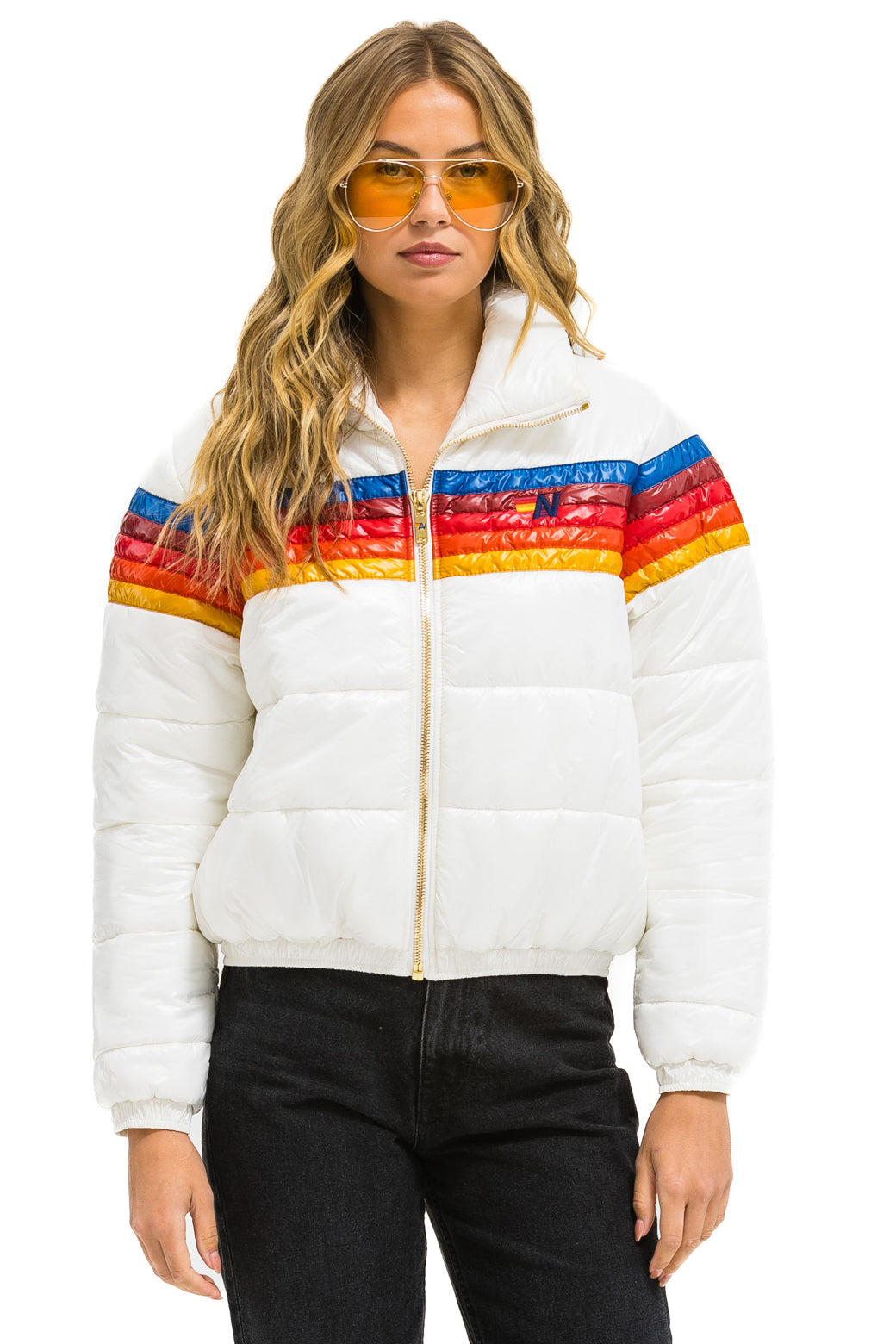 5 STRIPE APRES JACKET - GLOSSY WHITE - Image 2