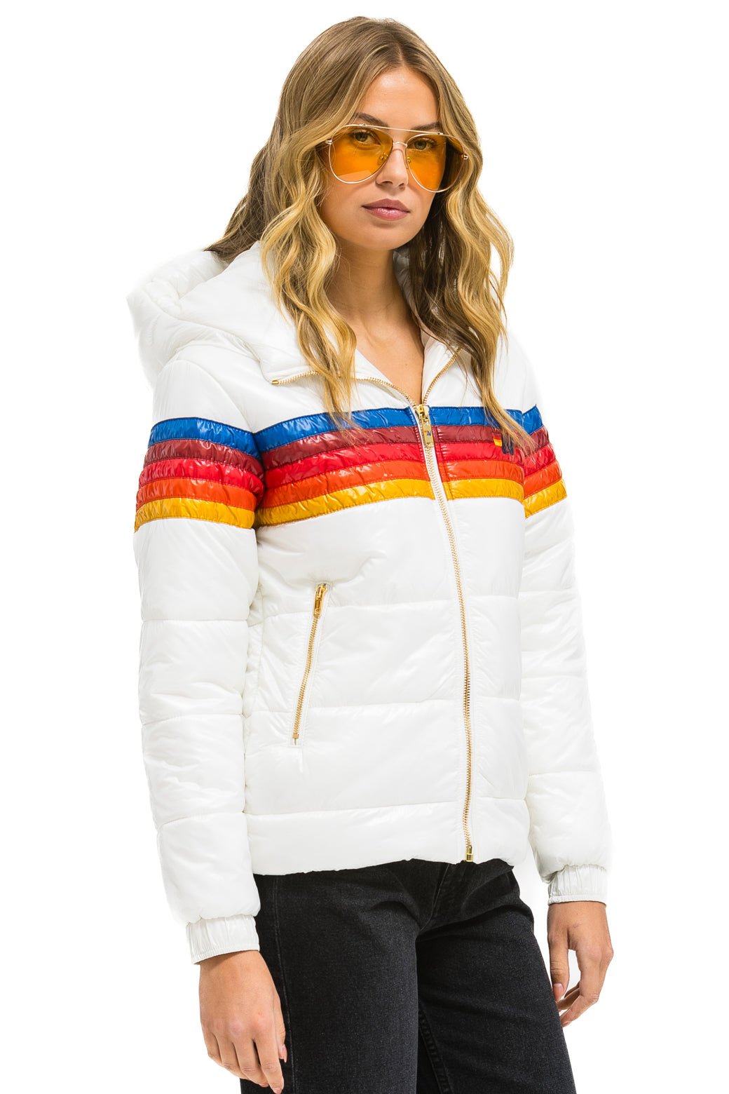 5 STRIPE TREKKER JACKET - GLOSSY WHITE - Image 3
