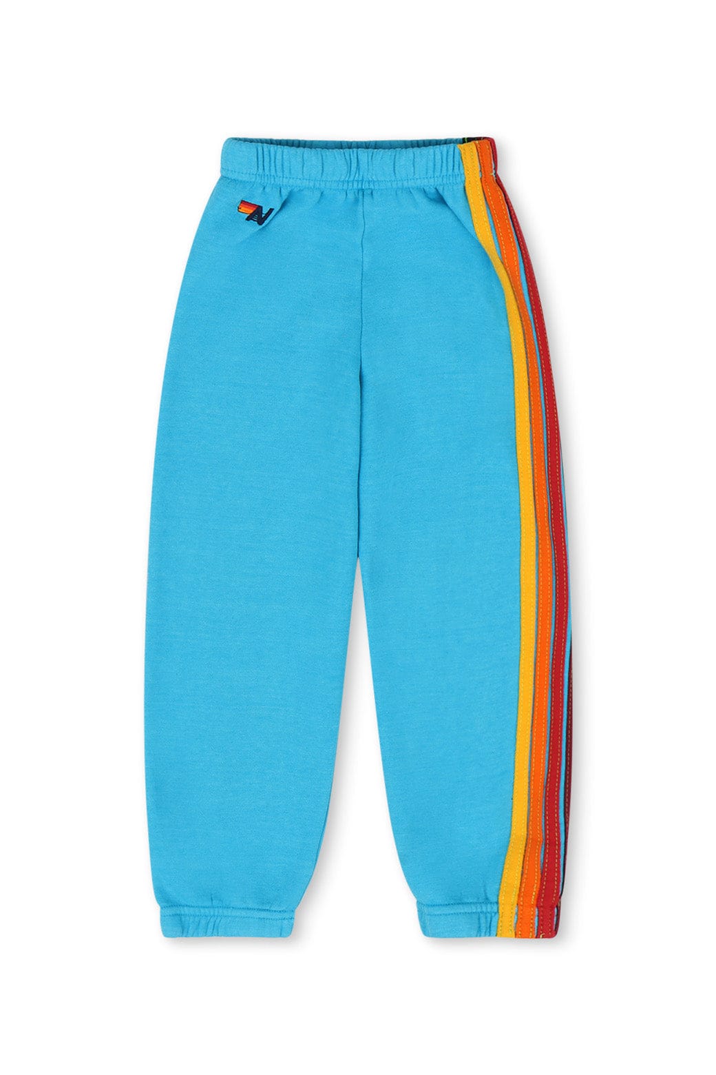 KID'S 5 STRIPE SWEATPANTS - NEON BLUE - Image 2