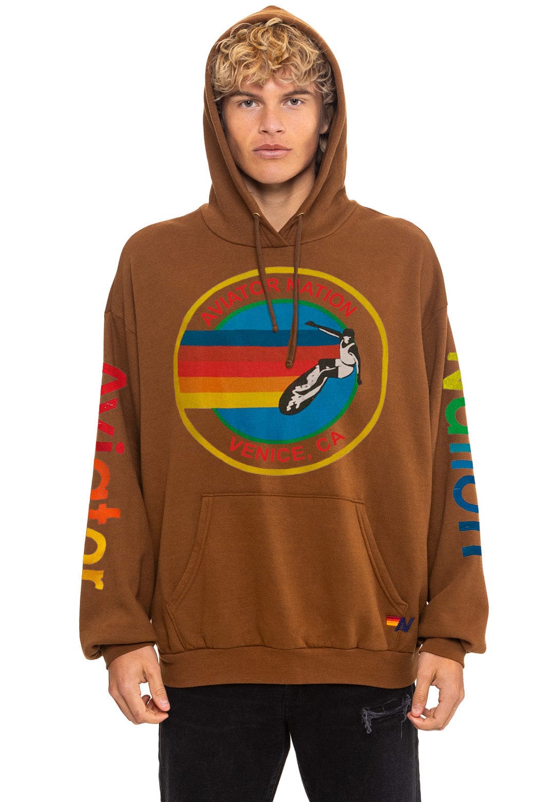 AVIATOR NATION RELAXED PULLOVER HOODIE - CINNAMON - Image 2