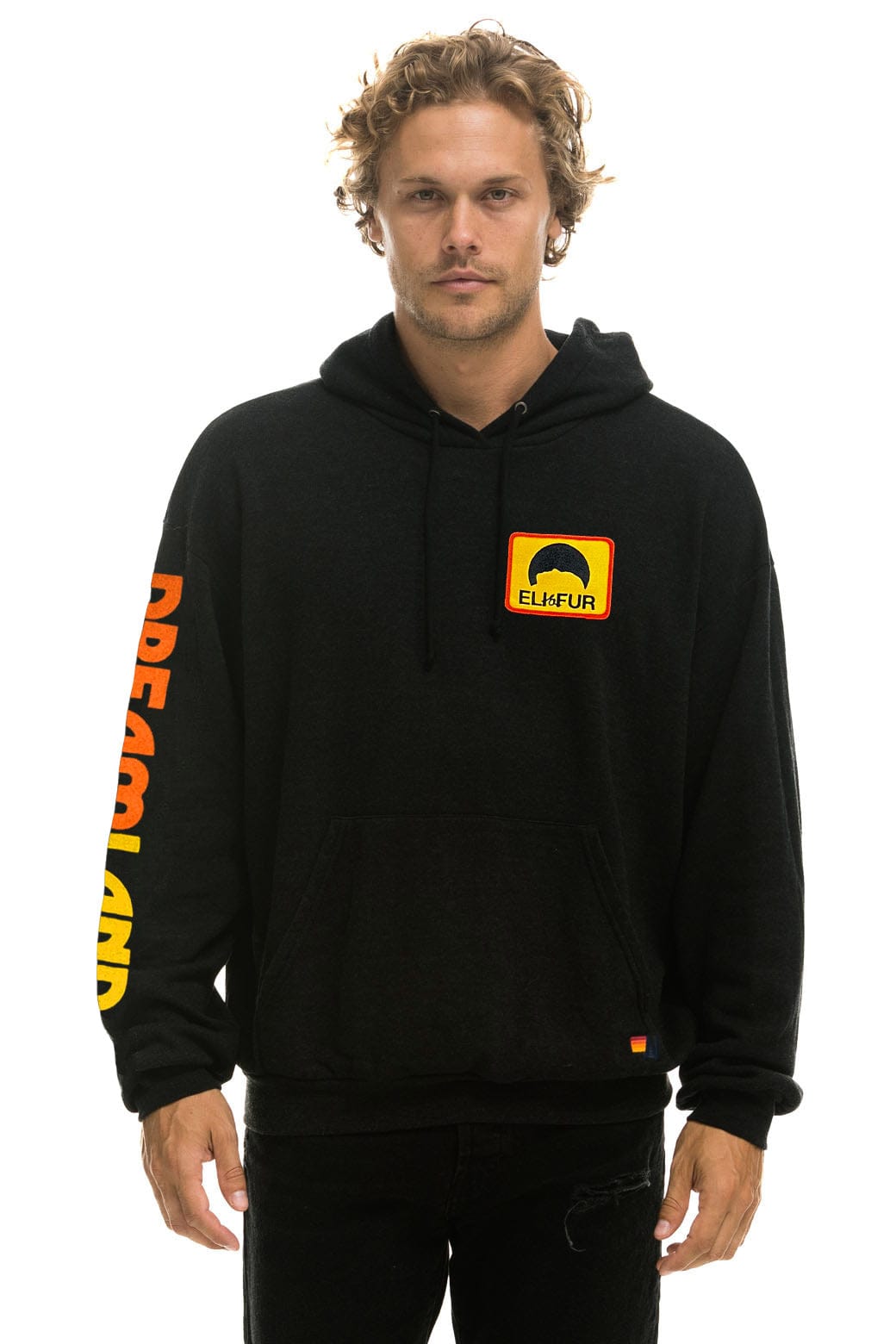 ELI & FUR DREAMLAND RELAXED PULLOVER HOODIE - BLACK - Image 3