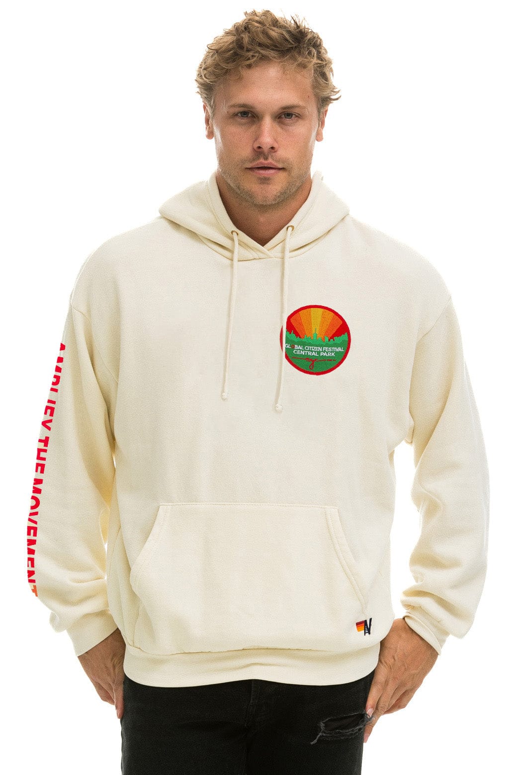 GLOBAL CITIZEN 2025 RELAXED PULLOVER HOODIE - VINTAGE WHITE - Image 2
