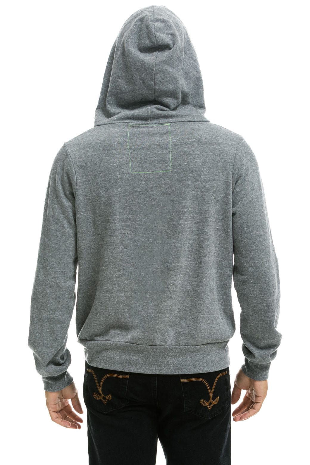5 STRIPE HOODIE - HEATHER // RAINBOW WHITE - Image 4