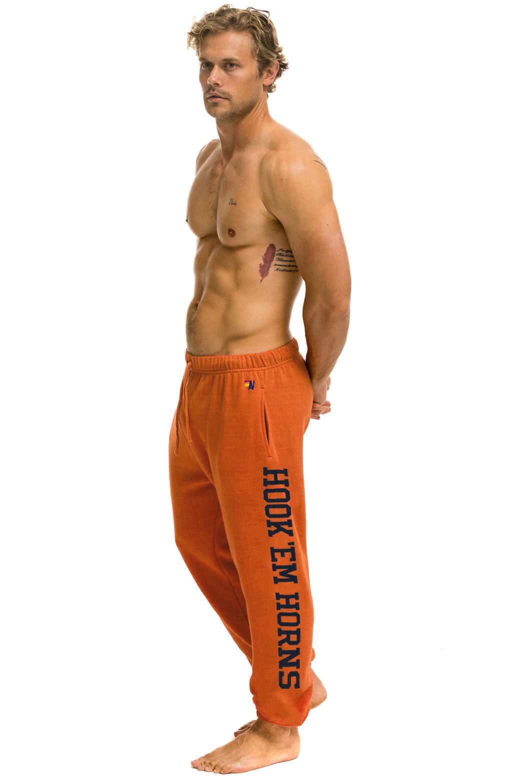 UNIVERSITY OF TEXAS UNISEX CIRCLE PRINT SWEATPANTS - BURNT ORANGE - Image 4