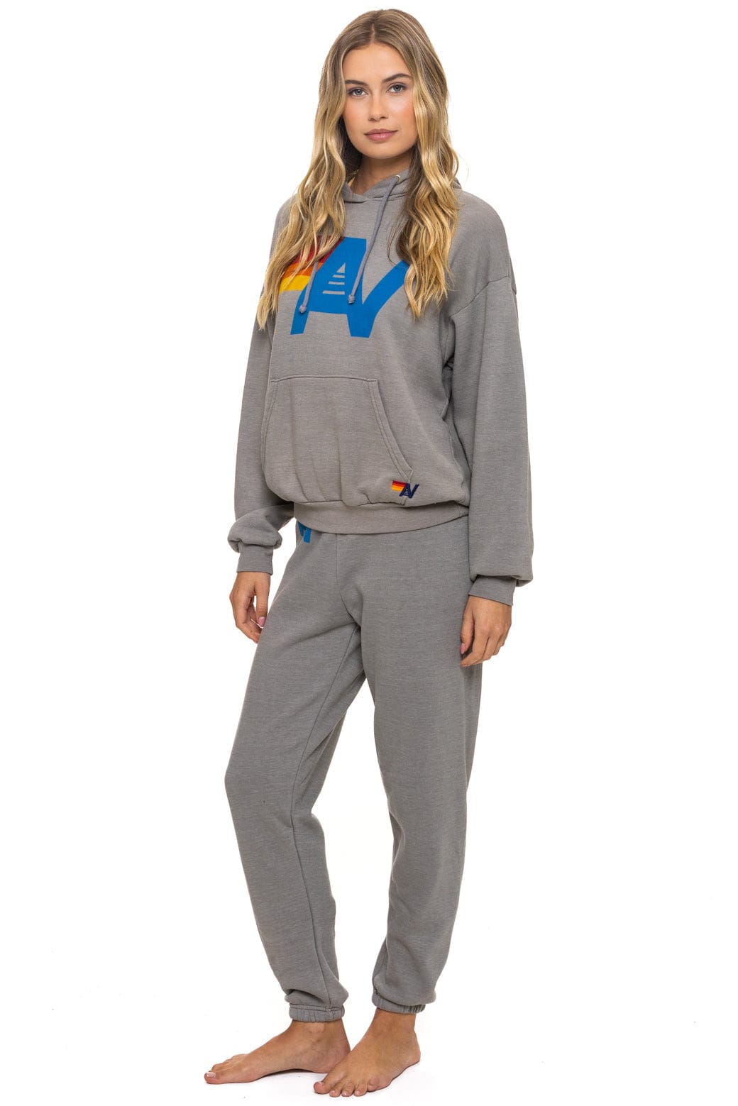 LOGO PULLOVER RELAXED HOODIE - SLATE - Image 12